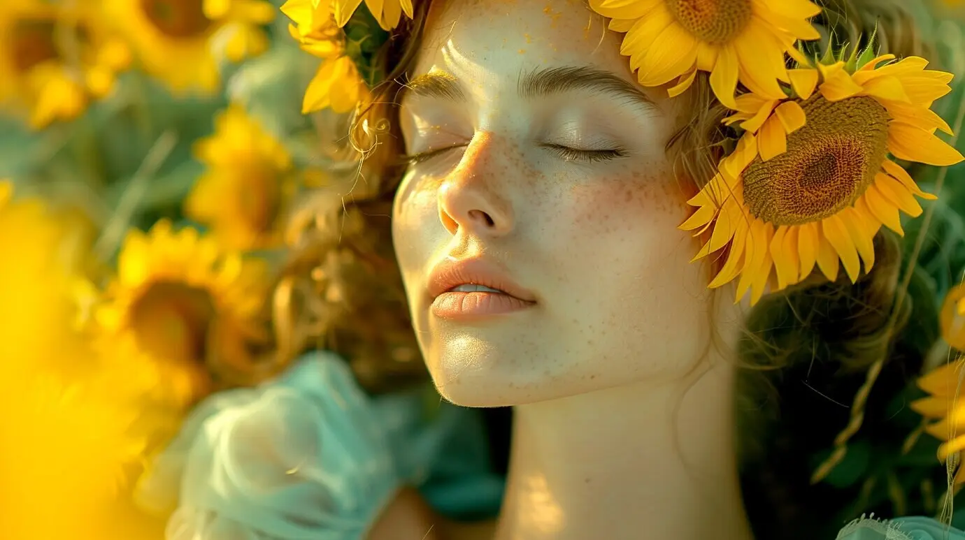 Renaissance-Porträt einer Frau, dargestellt als Sonnengöttin.