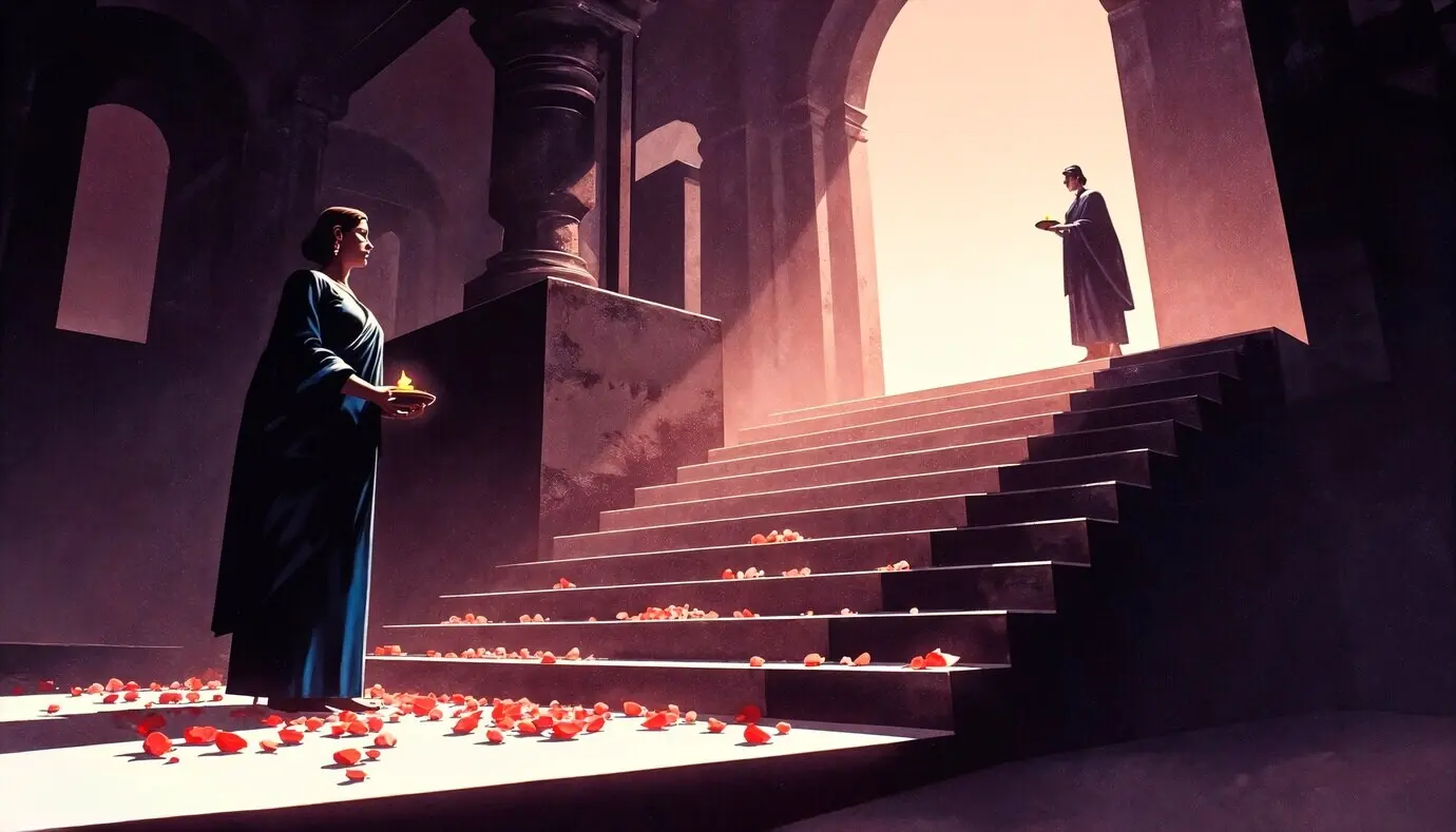 Heiliges Ritual in einem antiken Tempel